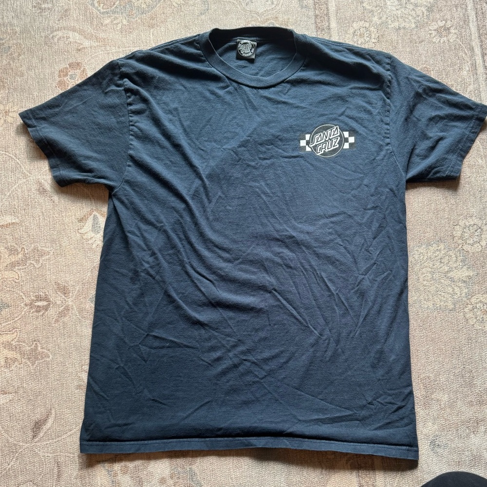 Mens Santa Cruz t shirt blue large